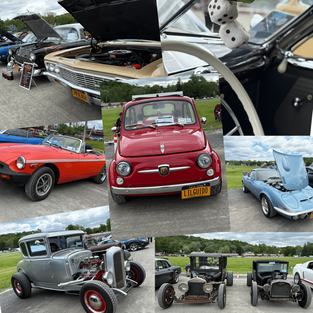 car show at Goshen historic Track 2025 collage 1