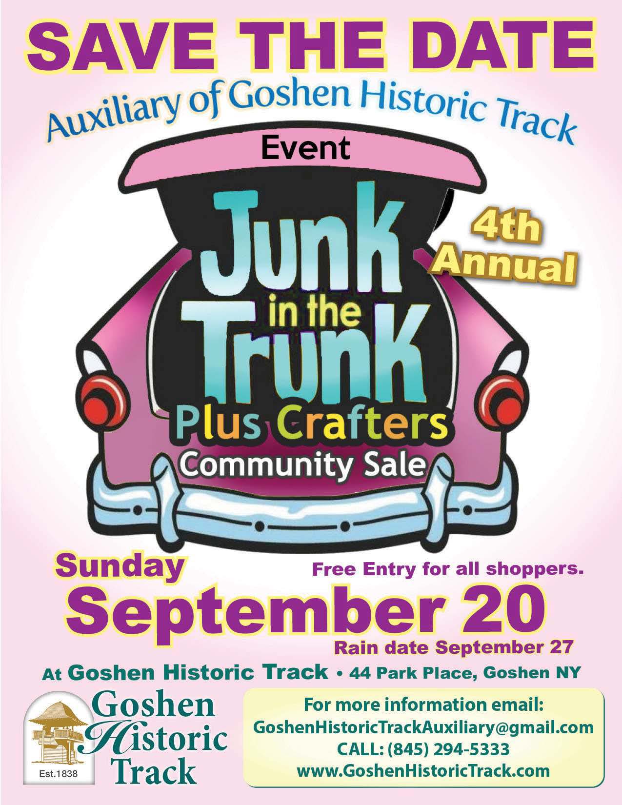 Save the date flyer-junk Save the date flyer-junk in the trunk